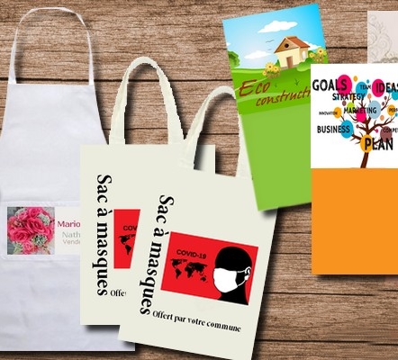 graphisme tot-bag sac tissus et magnet post-it