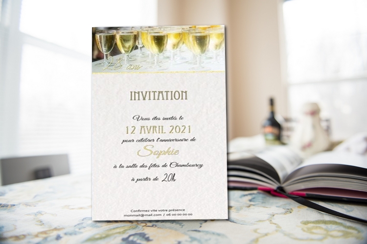 création carton d'invitation soirée entreprise