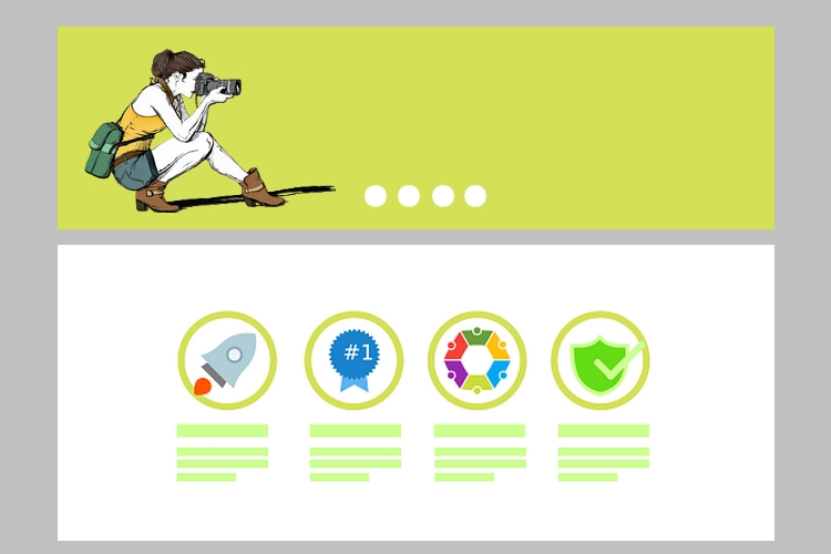 creation de bannière et slider de site web